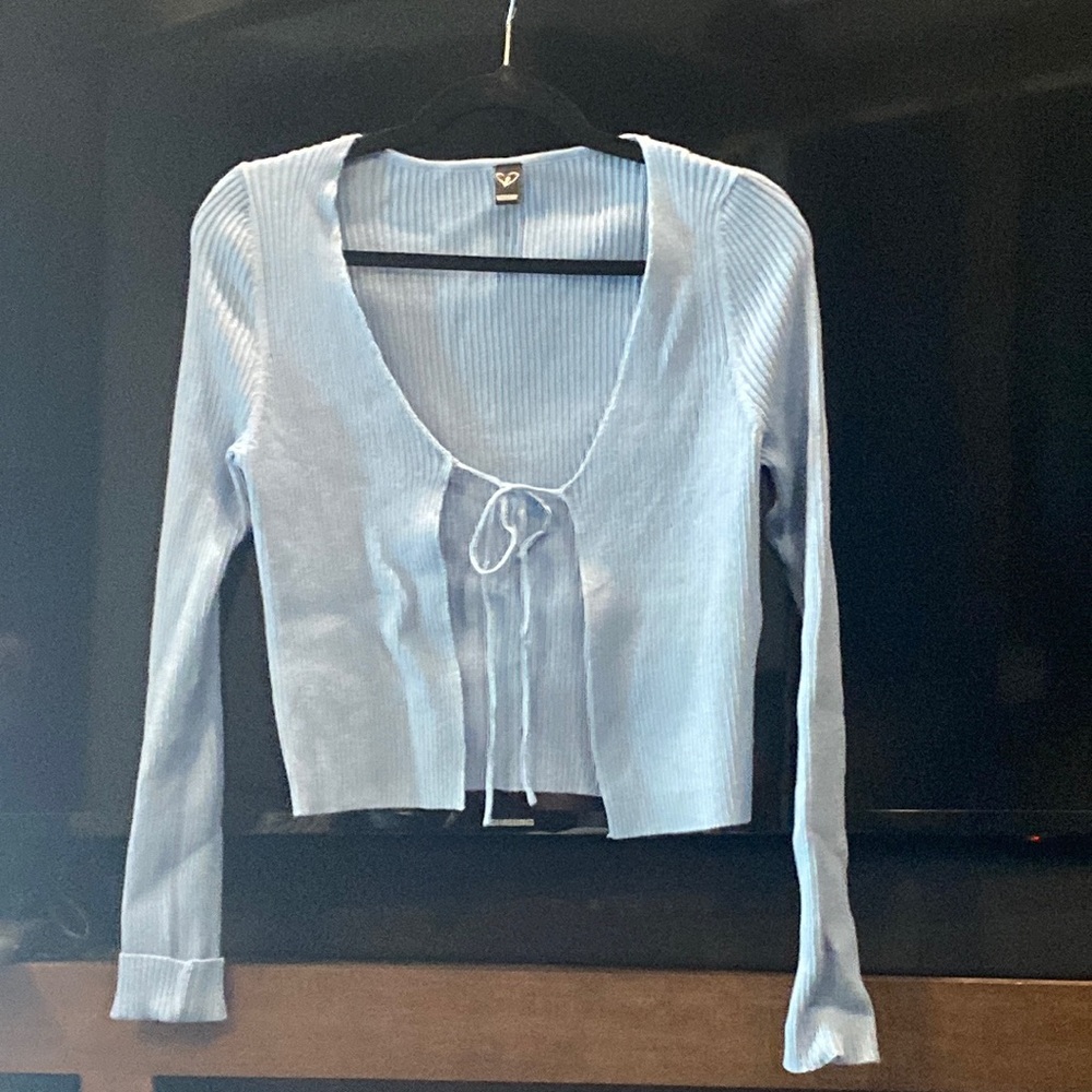 Front tie cardigan